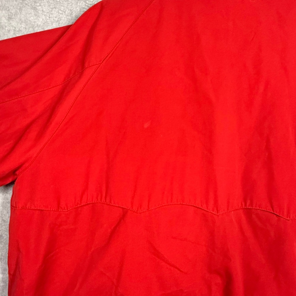 Vintage Izod Lacoste Harrington Jacket Red Plaid Lined Mens XLT Full Zip Coat - Picture 7 of 16